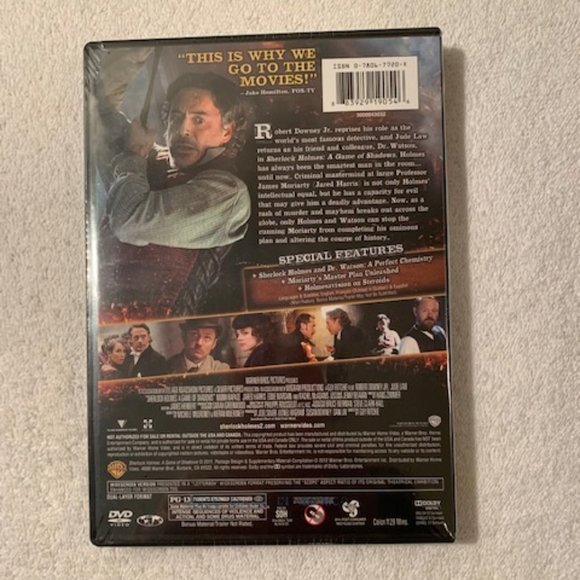 *HP* Sherlock Holmes "Game of Shadows" DVD - Picture 2 of 2
